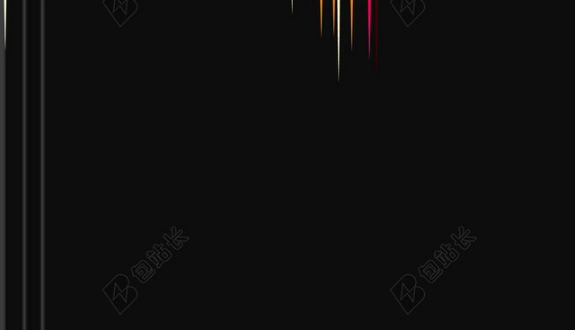 彩色线条黑色书籍封面背景