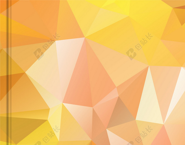 简约立体几何元素黄色书籍封面背景