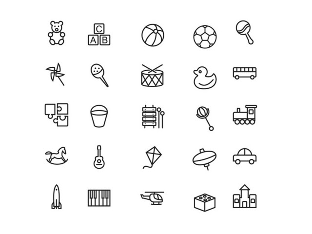 UI矢量玩具图标素材