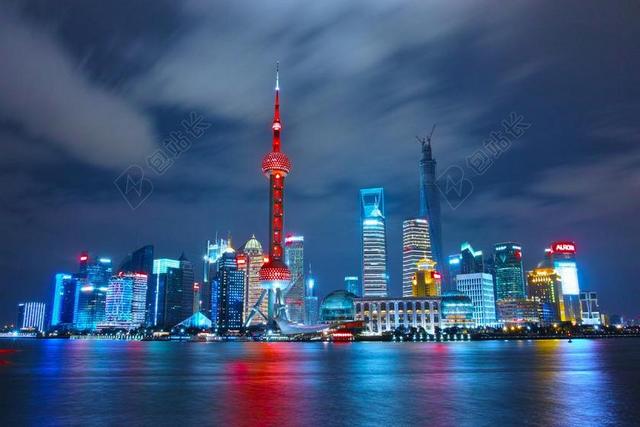 旅游时尚城市夜景背景图片
