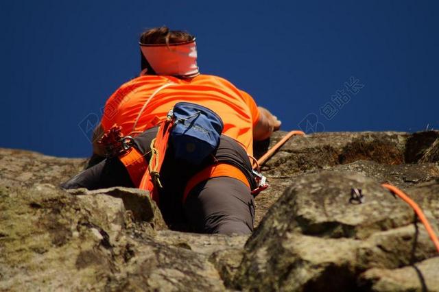 冒险 爬上 登山者 徒步旅行 男子 山 户外 攀岩 洛基