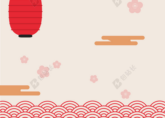 红色灯笼中国风喜庆新年素材