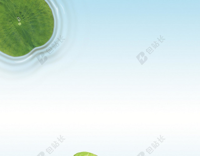 简约手绘卡通小清新风格夏天荷花大暑小暑海报背景设计