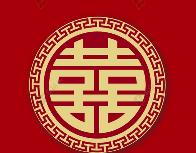 红色古典喜庆婚礼易拉宝背景