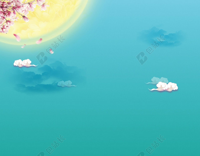简约手绘中国风小清新风格夏天大暑小暑二十四节气海报背景设计