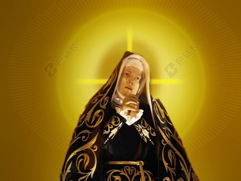 时尚祈祷玛丽亚背景图片