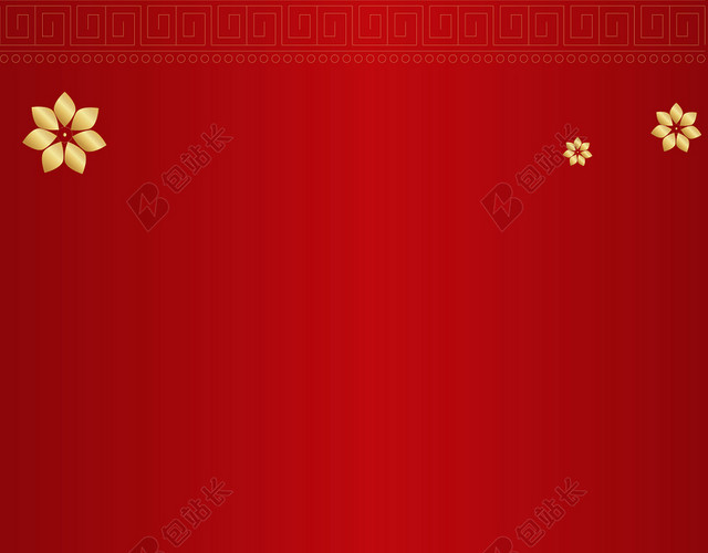 纹理红色喜庆中国风花卉背景素材