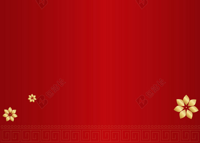纹理红色喜庆中国风花卉背景素材