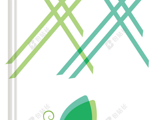 小清新绿色蝴蝶书籍封面背景