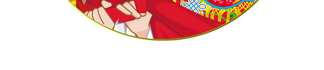 红色喜庆婚礼卡通新郎新娘形象素材