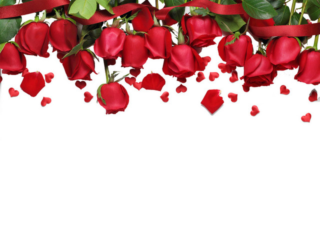 红色浪漫婚礼创意海报玫瑰元素
