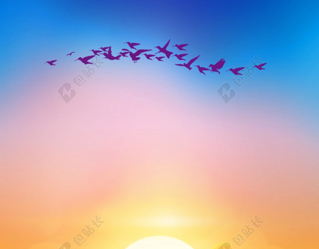 手绘卡通喜庆水彩风格七夕情人节海报背景设计