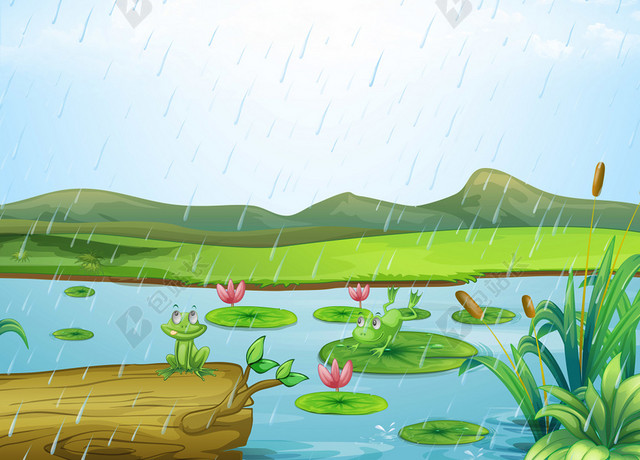 大暑小暑24节气海报背景