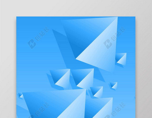 简约蓝色立体图案封面图片背景