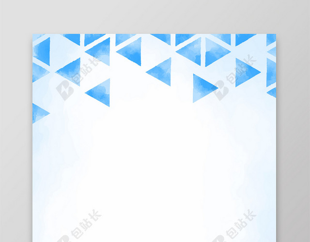 简约蓝色三角形图案封面图片背景