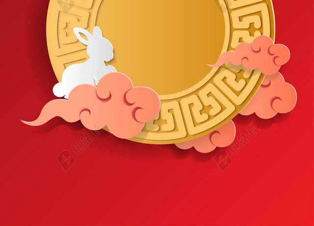 中秋节传统节日红色灯笼传统文化中秋背景