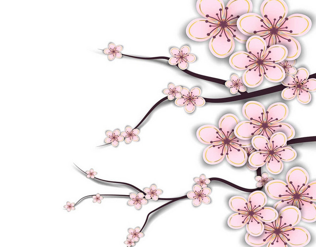梅花中秋传统文化素材