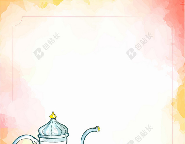 中秋节传统节日水彩酒壶传统文化中秋背景