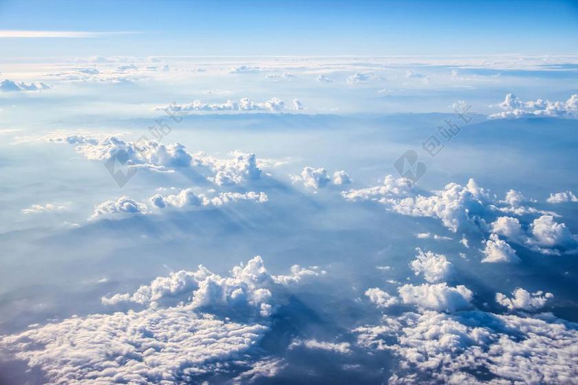 云上世界 天空 云 云景 蓝色 白色 蓬松 风景优美 宁静