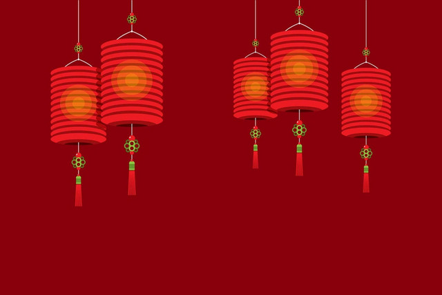 红色灯笼中秋传统文化素材