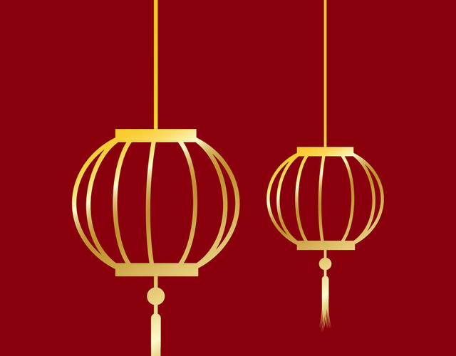 珠光灯笼中秋传统文化素材