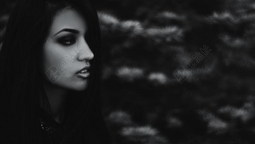 广告复古女性模特老旧照片背景图片