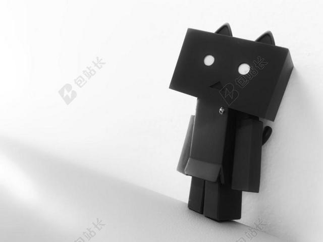 广告唯美呆滞木盒人宣传背景图片