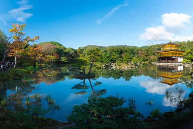 旅游自然日本金阁寺背景图片
