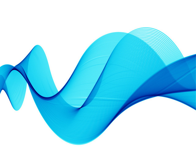 动感线条素材蓝色波浪纹曲线