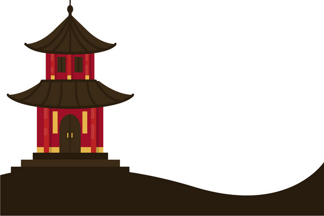 中秋节传统节日古楼素材