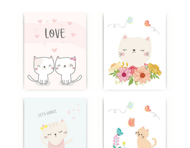 清新卡通猫
