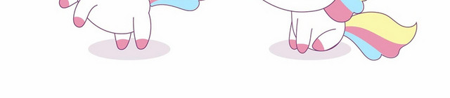 漫画风粉色卡通小马素材