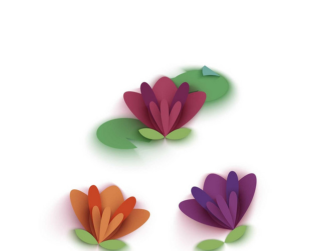 中秋节立体荷花中秋传统文化素材