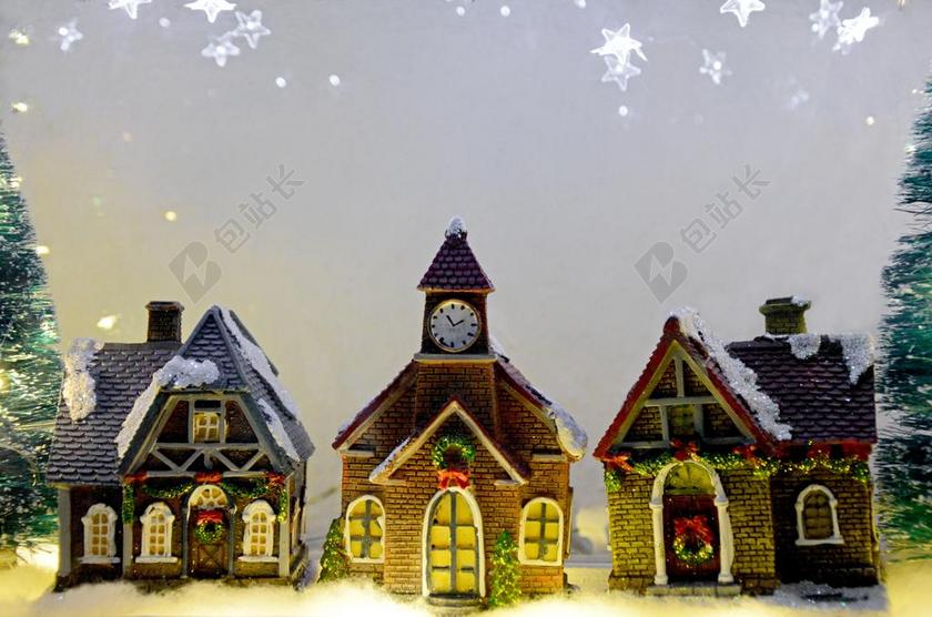 圣诞村 圣诞节 圣诞 冬天 寒冬 雪 明星 装饰 来临