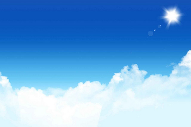 太阳蓝天白云天空素材