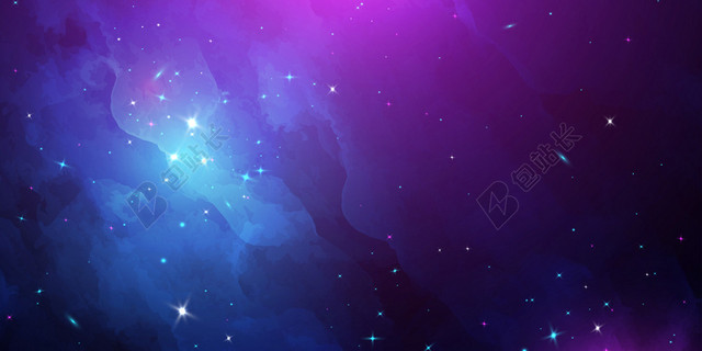 炫丽星空背景蓝色星系
