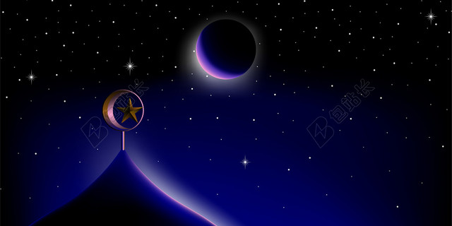 炫丽星空背景卡通星空背景