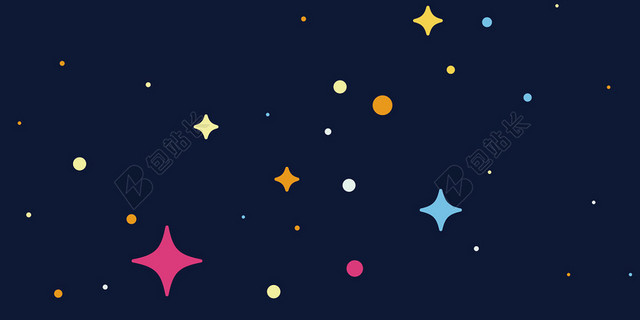 炫丽星空背景蓝色卡通星空