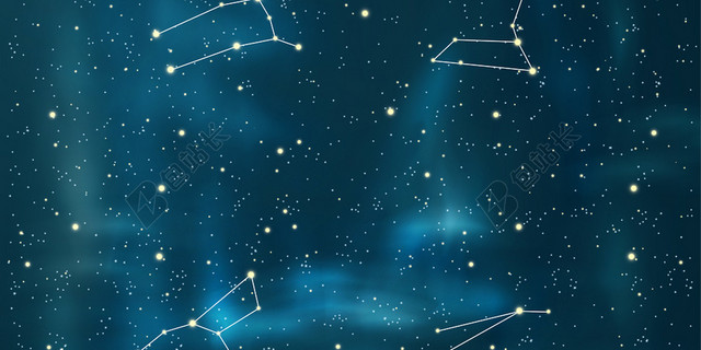 炫丽星空背景蓝色星座