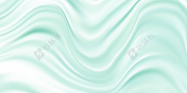 简约绿色小清新波纹背景