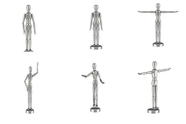 3D模型小人人医学研究医疗救护小银人