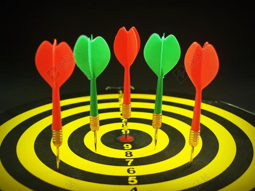 精度 实现 成就 目标 瞄准 箭头 黑 板 公牛 靶心式