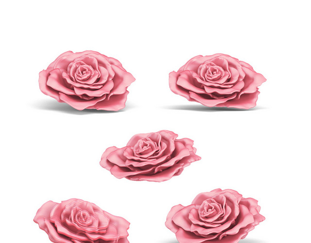 家具花艺立体粉色花素材