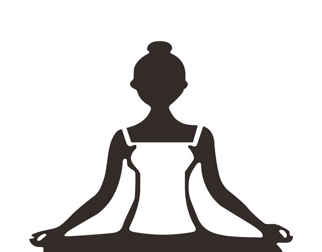运动健身瑜伽剪影YOGA舞蹈美女PNG素材