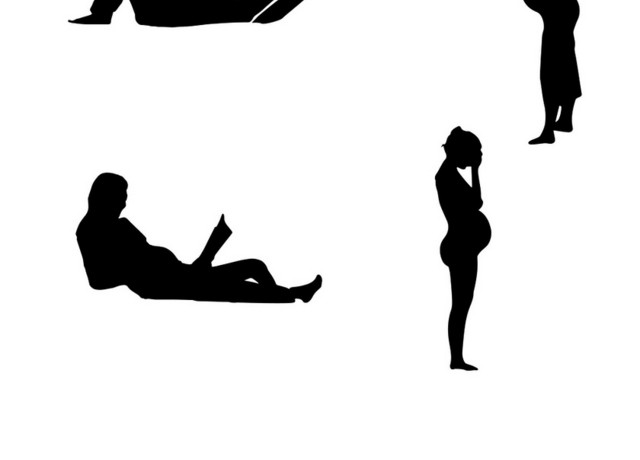 运动健身瑜伽剪影YOGA舞蹈美女PNG素材