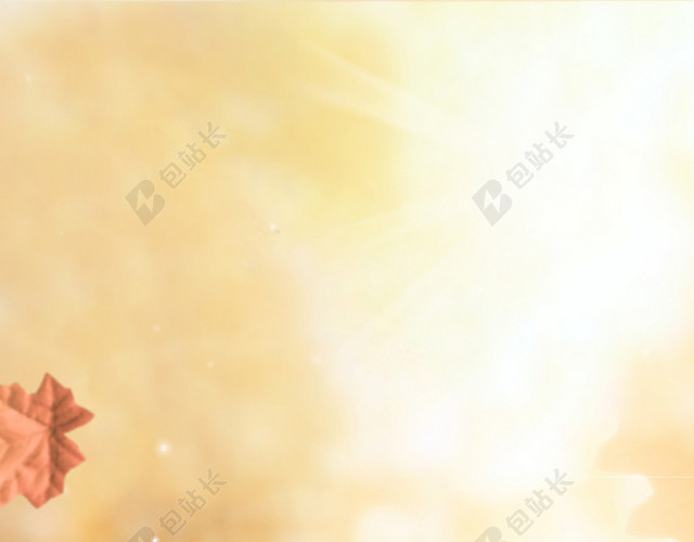 简约清新黄色落叶光晕光斑背景素材
