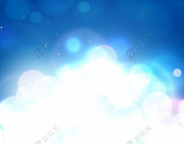简约蓝色光晕光斑背景素材