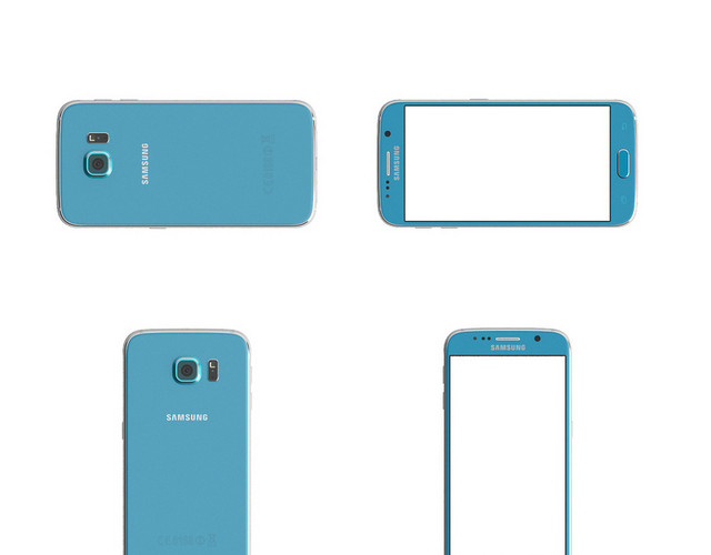 电子产品手机蓝色SAMSUNGGALAXYS6EDGE