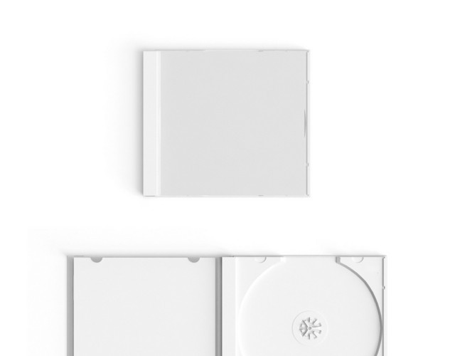 白色简约音乐CD盒