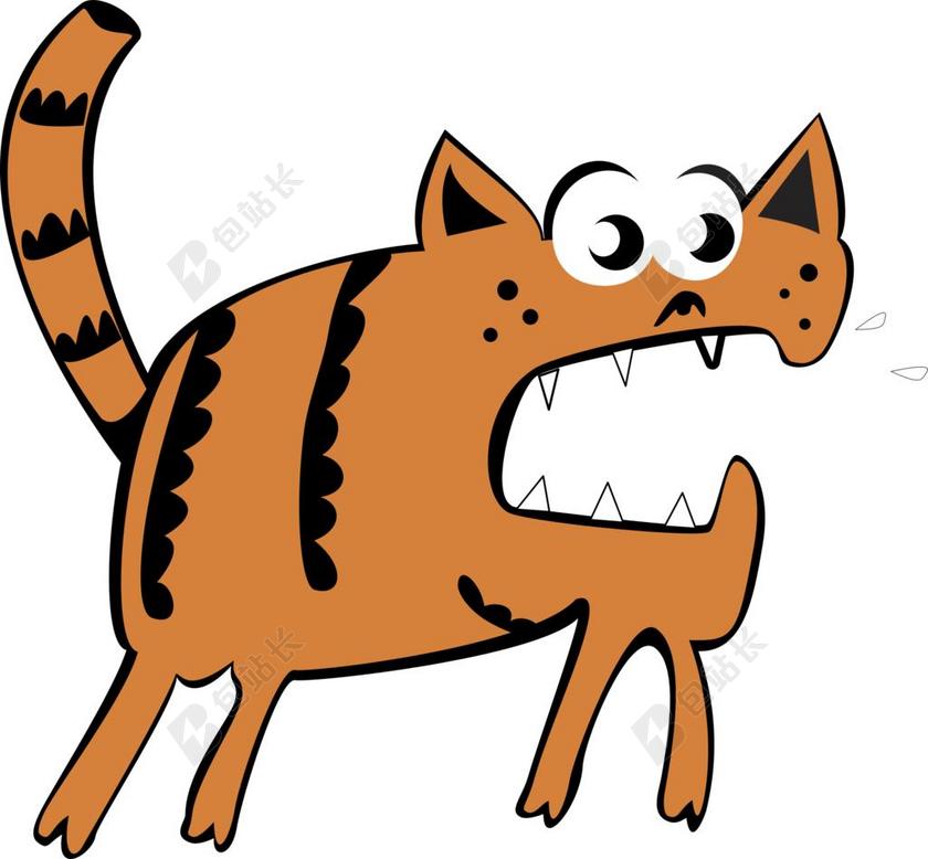 互联网科技可爱Q版的猫矢量图背景图片